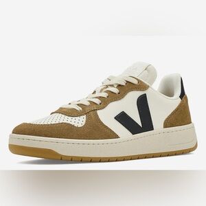 Veja Women's V-10 Sneakers Brown Tan Leather and Suede New